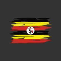 escova de bandeira uganda vetor