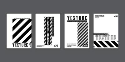 vector set modelo preto e branco moderno para flyer, pôster, capa de livro ou revista. elemento de design de fundo de banner.