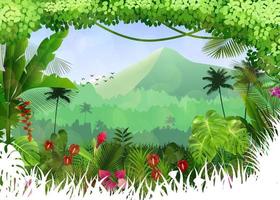 fundo tropical lindo vetor