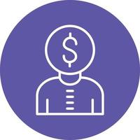 estilo de ícone de consultor financeiro vetor