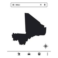 mapa de ícones da áfrica isolado vetor eps 10