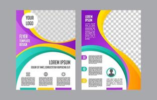 conjunto de modelo de panfleto de negócios colorido vetor