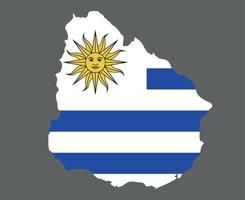 bandeira do uruguai emblema latino americano nacional mapa ícone ilustração vetorial elemento de design abstrato vetor