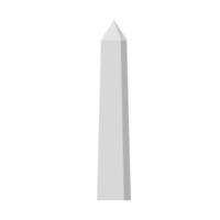 obelisco. monumento de pedra branca. vetor