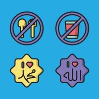 conjunto de ícones do Ramadã para sua apresentação, web design, design de aplicativos. vetor
