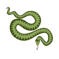 ilustração vetorial de uma cobra listrada em um estilo simples vetor