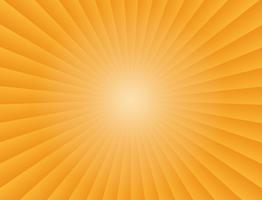 Raios de gradiente de raios de sol abstratos em fundo laranja - ilustração vetorial vetor