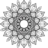 flor de mandala em estilo étnico vetor