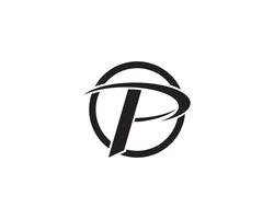 P logo letter Design corporativo de negócios vetor