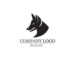 Cão vector silhouettes logotipo modelo ícones app