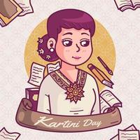 conceito do dia kartini vetor