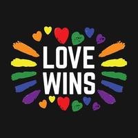 camiseta de vetor de arco-íris de amor dia do orgulho