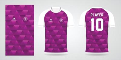 modelo de design de camisa de esportes roxo vetor