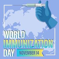 design de cartaz do dia mundial da imunização vetor