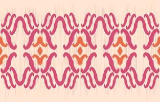 bela arte étnica ikat. rosa sem costura padrão em bordados tribais, folclóricos e estilo mexicano. print.design de ornamento de arte geométrica asteca para tapete, papel de parede, roupas, embrulho, tecido. vetor