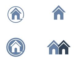 Design de logotipo de propriedade e construção para sinal corporativo de negócios vetor