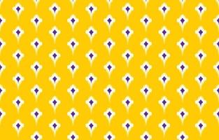 fundo de design étnico ikat. sem costura padrão amarelo ikat em arte abstrata de bordado tribal, popular. print.design de ornamento de arte geométrica asteca para tapete, papel de parede, roupas, embrulho, tecido, capa vetor