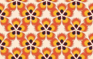 bela arte ikat abstrata étnica. padrão kasuri sem costura em bordados tribais, folclóricos e estilo mexicano style.aztec ornamento de arte geométrica print.design para tapete, papel de parede, roupas, embrulho, tecido. vetor