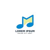 letra M música logotipo modelo vector ilustração icon elemento