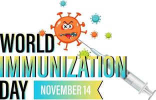 design de banner do dia mundial da imunização vetor