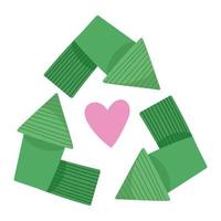 reciclar consciência ecológica vetor