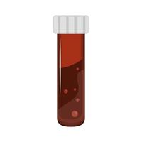 sangue em tubo de ensaio vetor