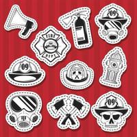 ícone de etiqueta bombeiro vetor
