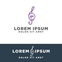 ideia de música criativa logotipo modelo ilustração vetorial, elementos de ícone vetor