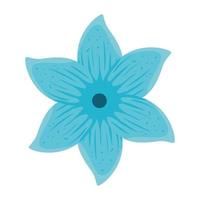 flor azul, conceito de primavera em fundo branco vetor