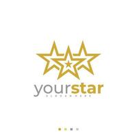 modelo de vetor de logotipo estrela, conceitos criativos de design de logotipo estrela