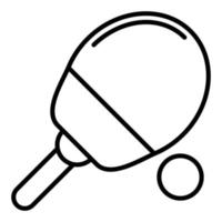 ícone de linha de tênis de mesa vetor
