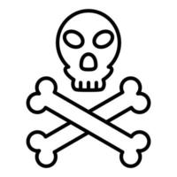 ícone de linha jolly roger vetor