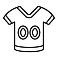 ícone de linha de camisa de futebol vetor