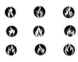 Projeto de ilustração vetorial de chama de fogo vetor