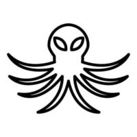 ícone de linha kraken vetor
