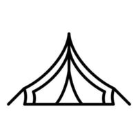 ícone de linha de tenda do exército vetor