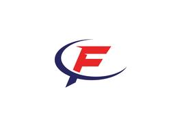 Logotipo de F e vetor de modelo de símbolos