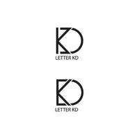 letra kd logotipo vetor