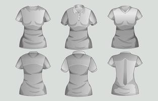 modelo de camiseta feminina vetor