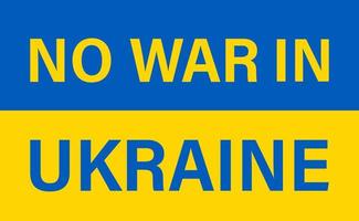 sem guerra na ucrânia ilustração de slogan rússia ataque ucrânia vetor