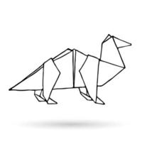 ícone simples de doodle de origami. vetor