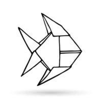 ícone simples de doodle de origami. vetor