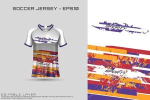 jérsei de esportes e t-shirt modelo esportes jersey design vetor maquete.