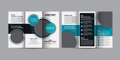 brochura de três dobras de negócios criativos vetor