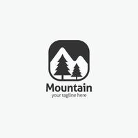 ilustração de design de vetor de logotipo de montanha
