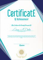 Ilustração em vetor modelo certificado ou diploma design retro