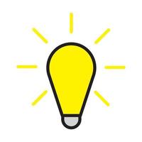 ícone de lâmpada de ideia para site, apresentação, vetor editável de símbolo