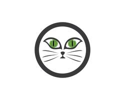 Vetor de logotipo de gato de rosto