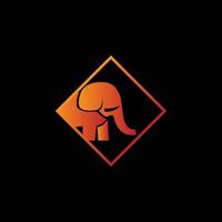 vetor de logotipo de elefante colorido criativo