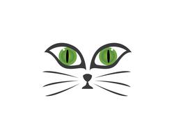 Vetor de logotipo de gato de rosto